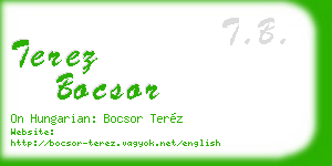 terez bocsor business card