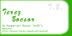 terez bocsor business card